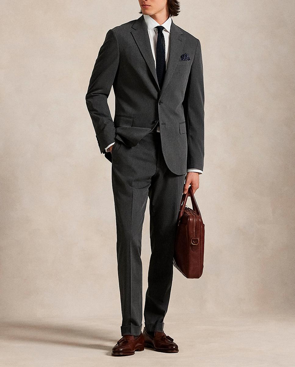 Imagen 0 de Pantalón de vestir de hombre de sarga elástica Slim fit