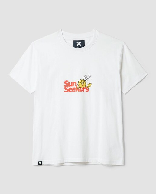 Imagen 0 de Camiseta con print delantero en la parte central del pecho de hombre