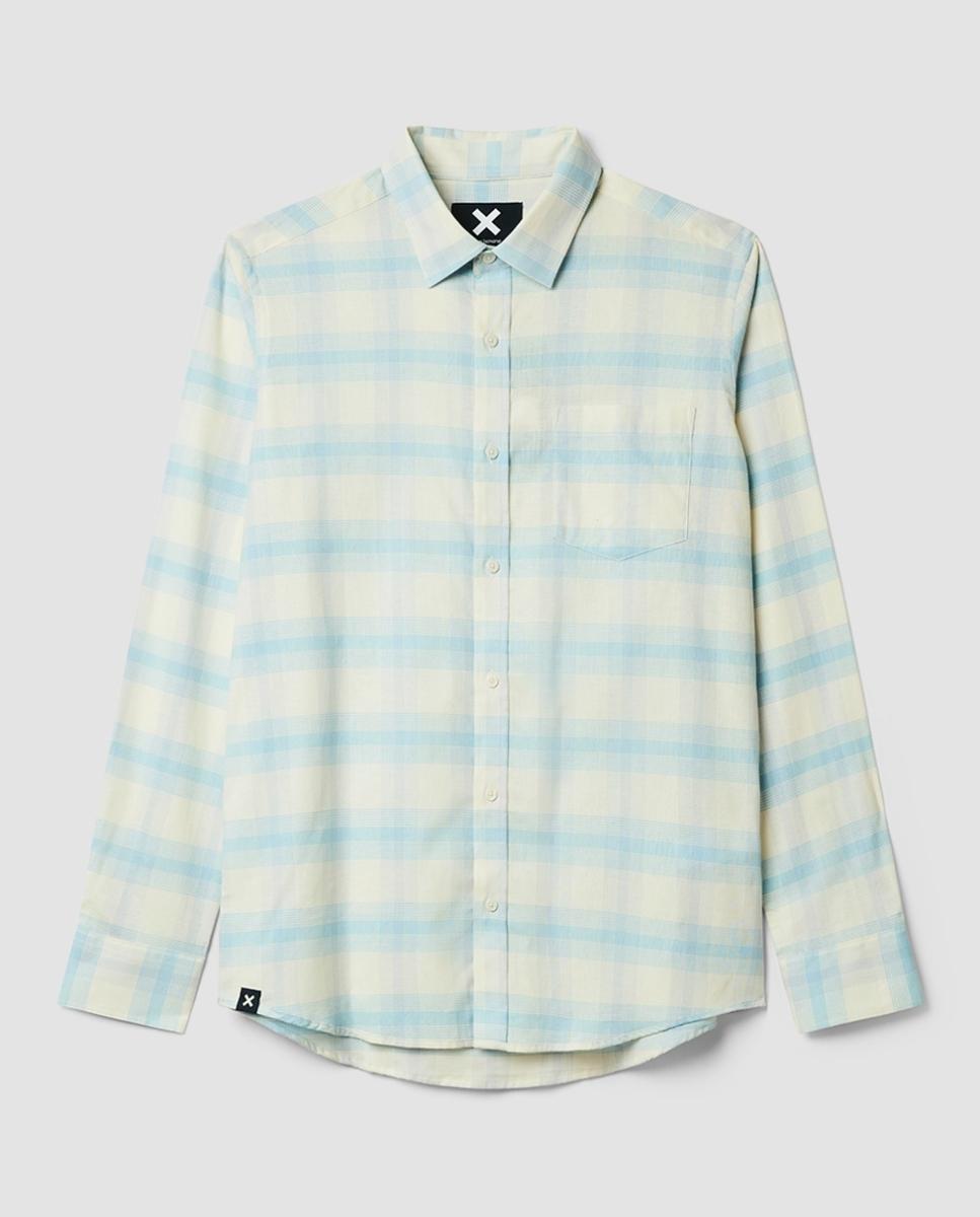 Imagen 0 de Camisa estampada de algodón 100%, con un bolsillo delantero en el lado izquierdo de hombre