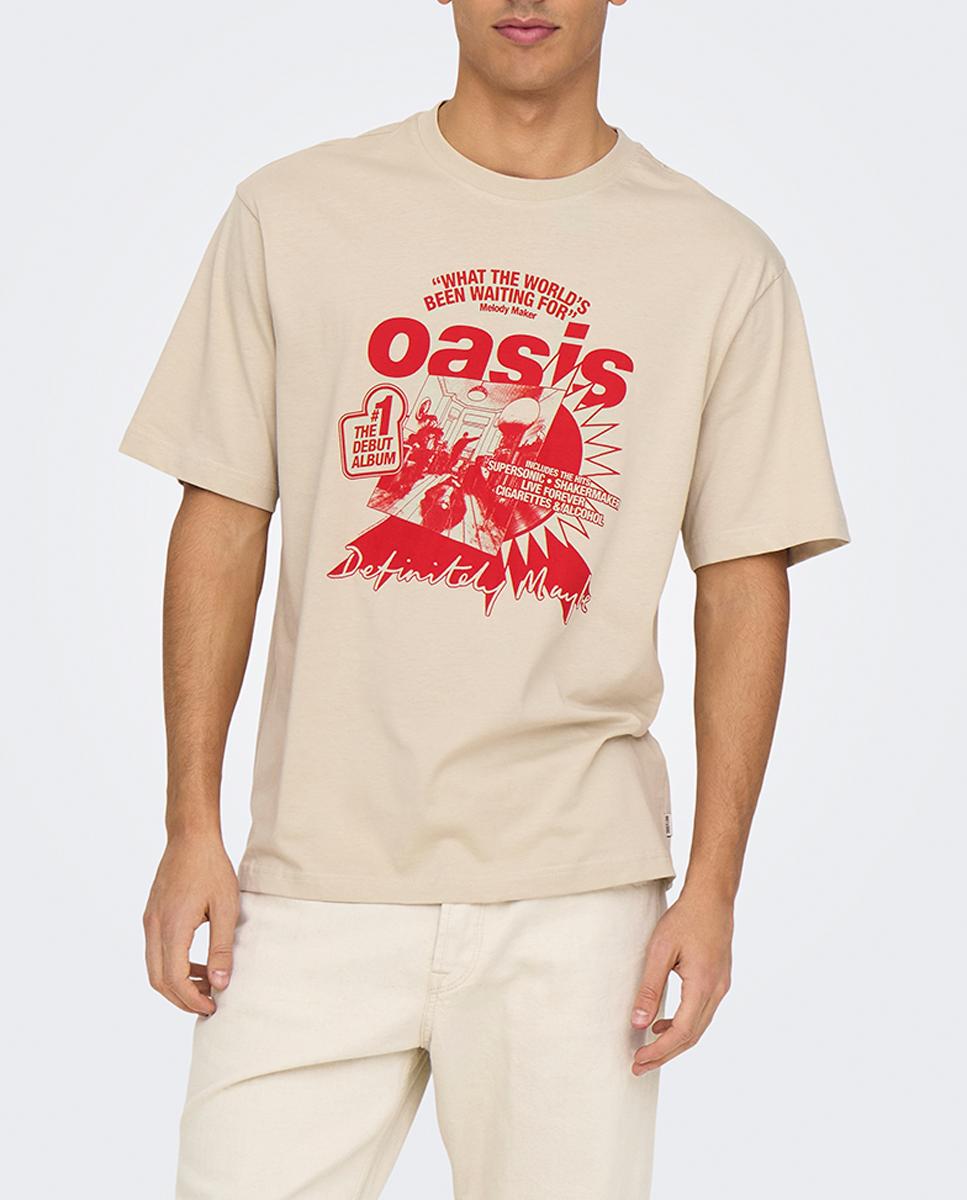 Imagen 0 de Camiseta de manga corta de hombre con dibujo frontal