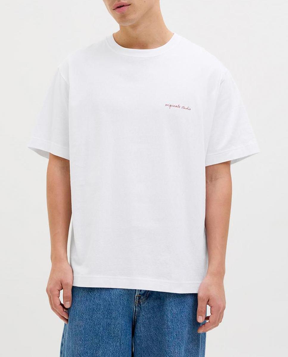 Imagen 0 de Camiseta de mangas cortas y dibujo trasero de hombre