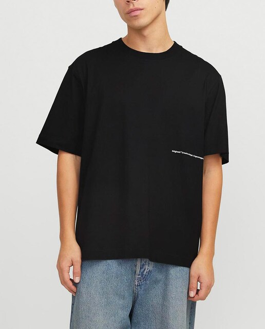 Imagen 0 de Camiseta de mangas cortas cuello redondo y dibujo trasero de hombre