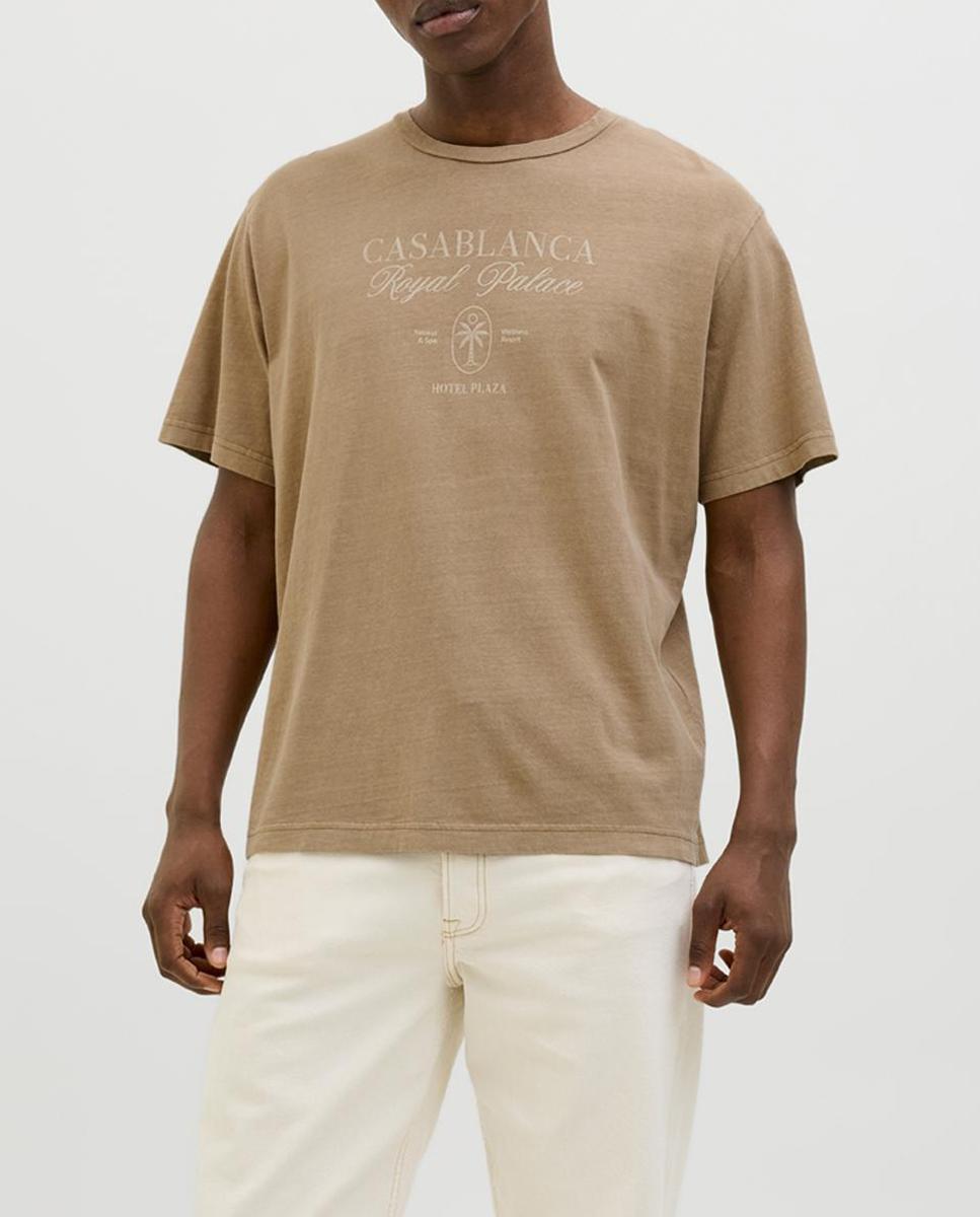 Imagen 0 de Camiseta de hombre manga corta con print frontal