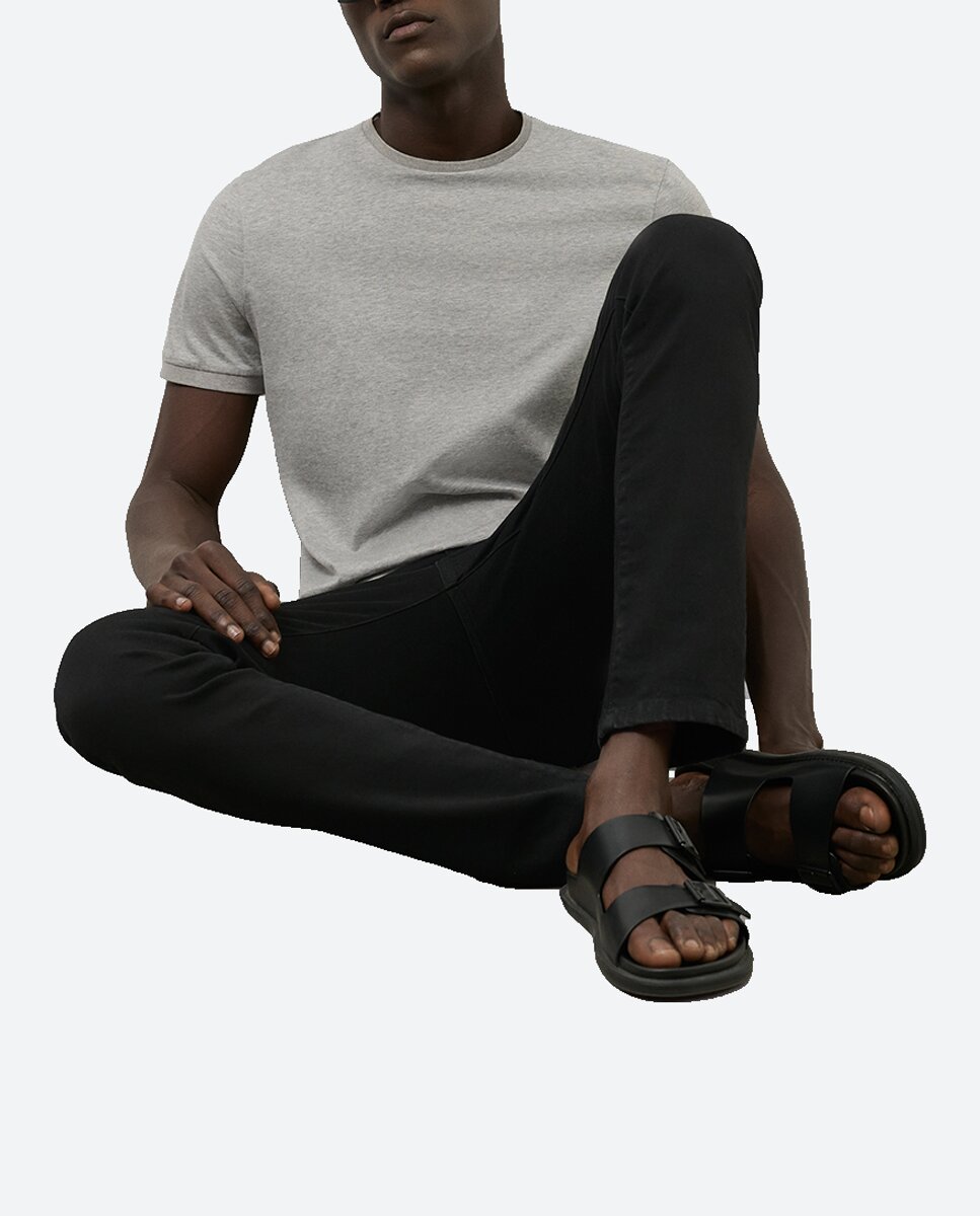 Imagen 0 de Camiseta de hombre de algodón mercerizado gris melange