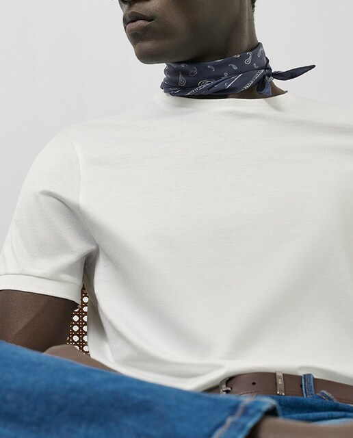 Imagen 0 de Camiseta de hombre blanca de manga corta