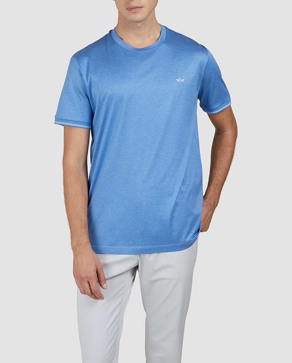 Imagen 0 de Camiseta de hombre de tallas grandes manga corta vivos mangas logo pecho