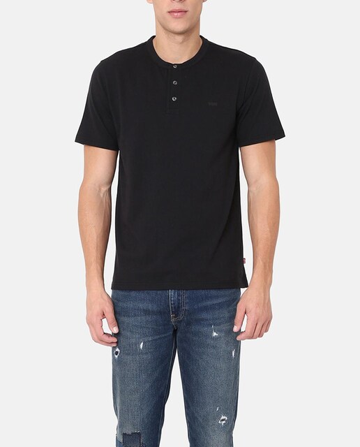 Imagen 0 de Camiseta de hombre de manga corta tipo henley