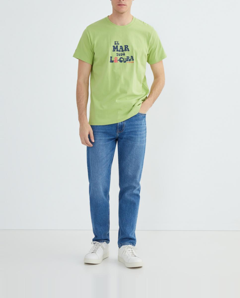 Imagen 0 de Camiseta hombre manga corta cuello caja