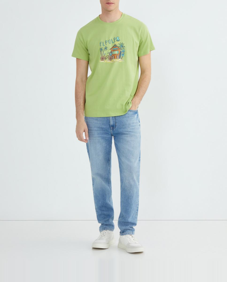 Imagen 0 de Camiseta hombre manga corta cuello caja