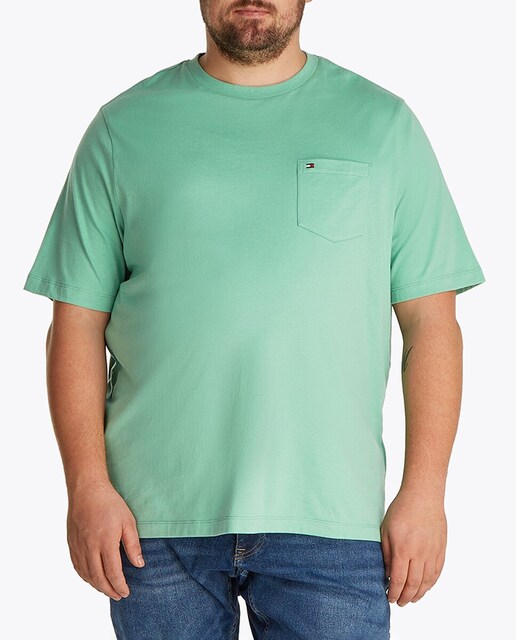 Imagen 0 de Camiseta lisa de caballero con bolsillo tallas grandes