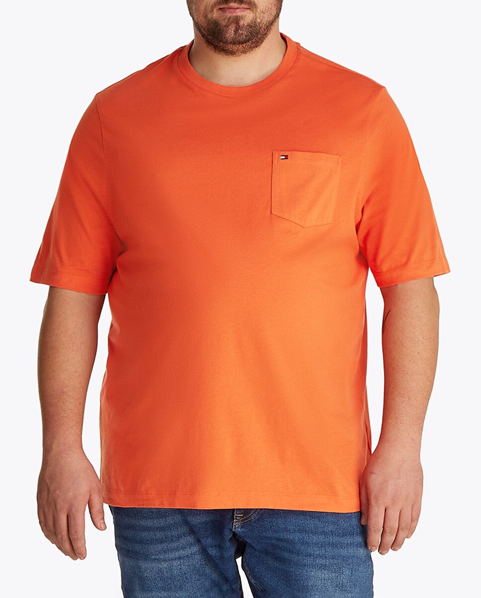 Imagen 0 de Camiseta lisa de caballero con bolsillo tallas grandes
