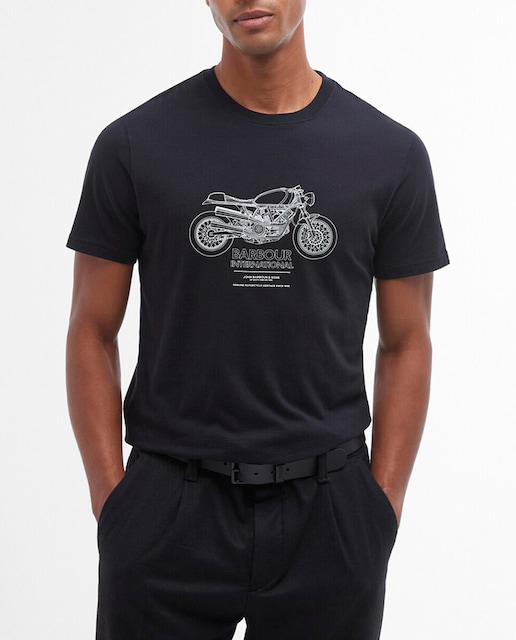 Imagen 0 de Camiseta de hombre manga corta cuello redondo con print moto