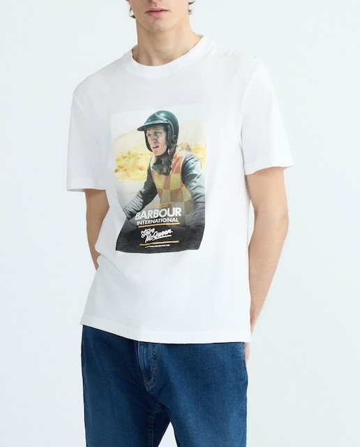 Imagen 0 de Camiseta de hombre de manga corta con estampado grafico de Steve McQueen el pecho