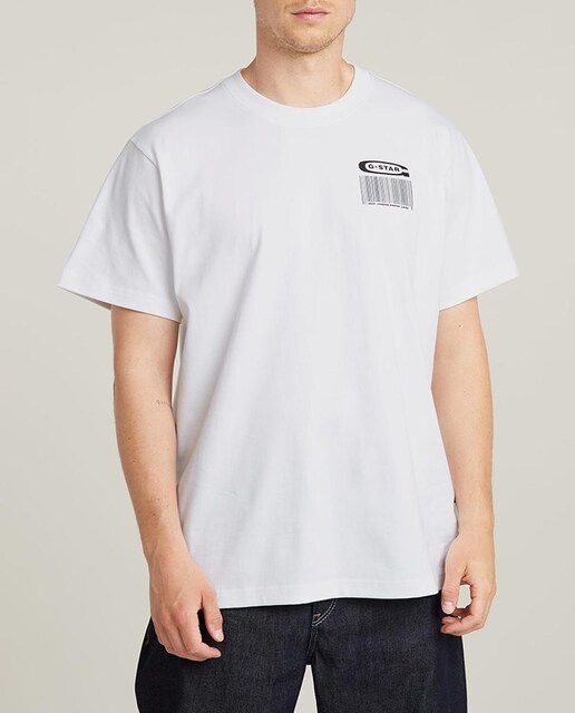 Imagen 0 de Camiseta de algodón ecológico Barcode Back de hombre