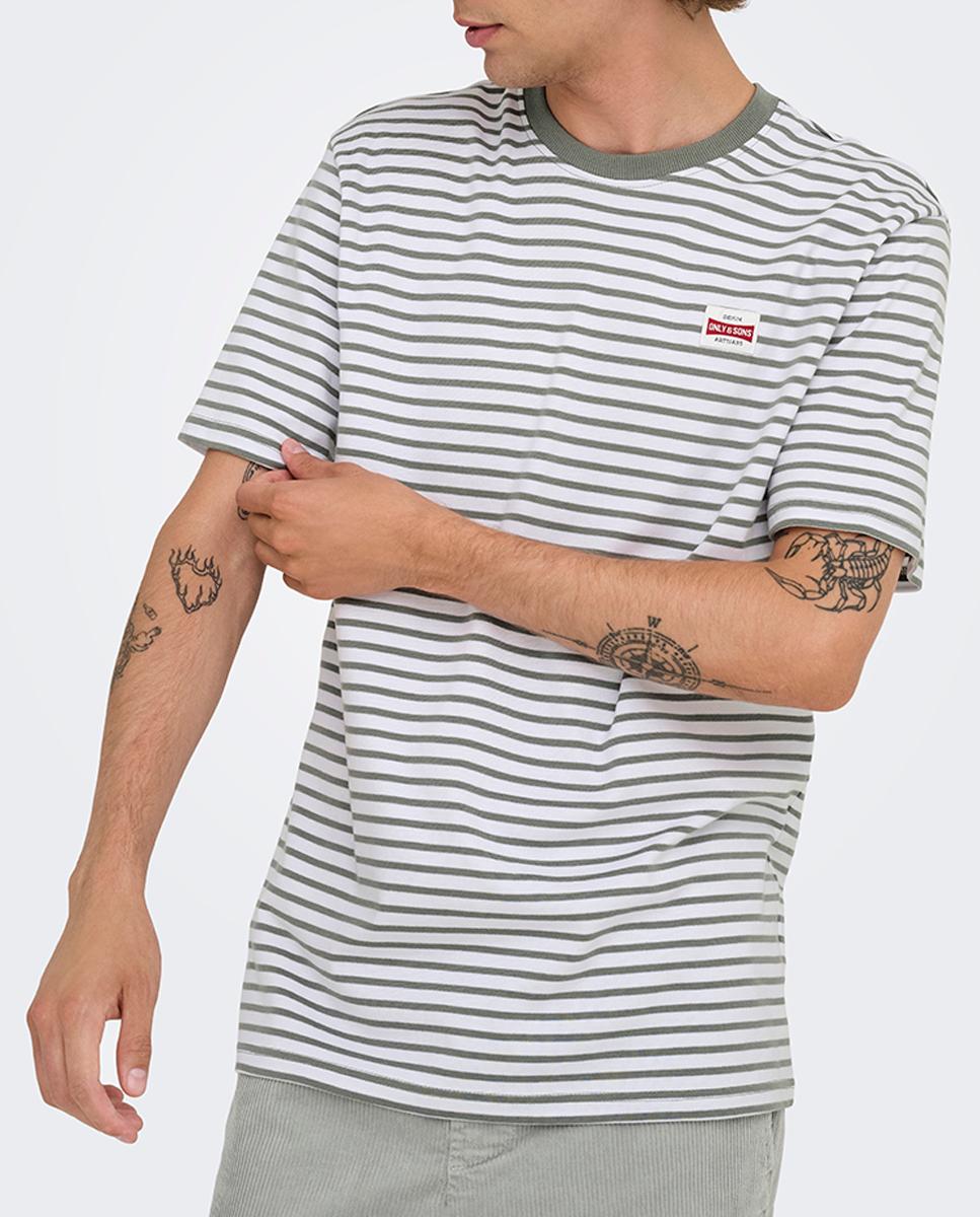 Imagen 0 de Camiseta a rayas de hombre manga corta regular fit.
