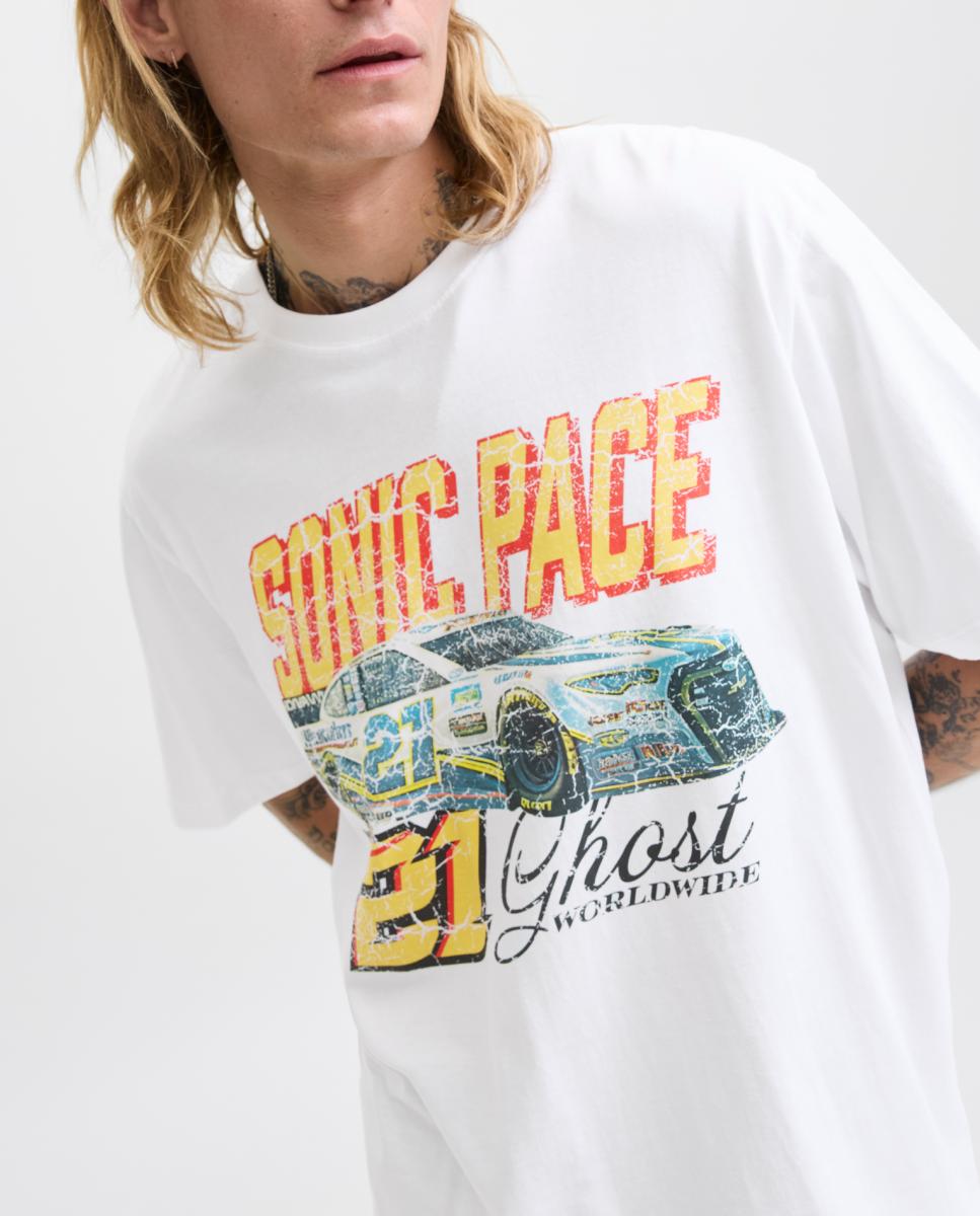 Imagen 0 de Camiseta de hombre manga corta con print frontal