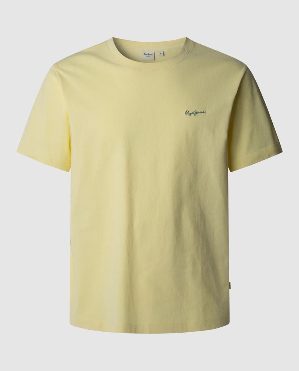Imagen 0 de Camiseta de hombre de manga corta con logotipo bordado en el pecho.