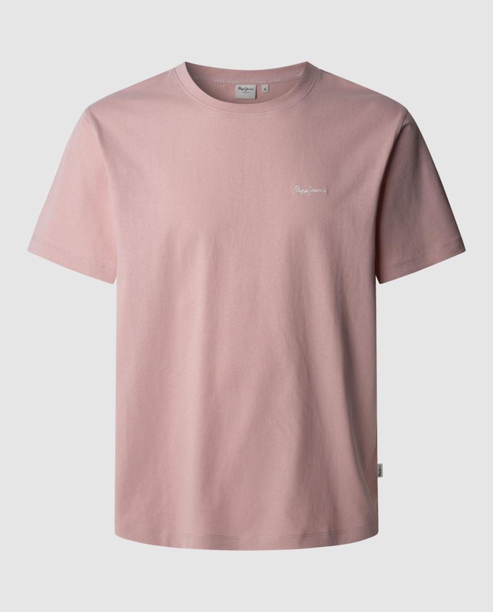 Imagen 0 de Camiseta de hombre de manga corta con logotipo bordado en el pecho.