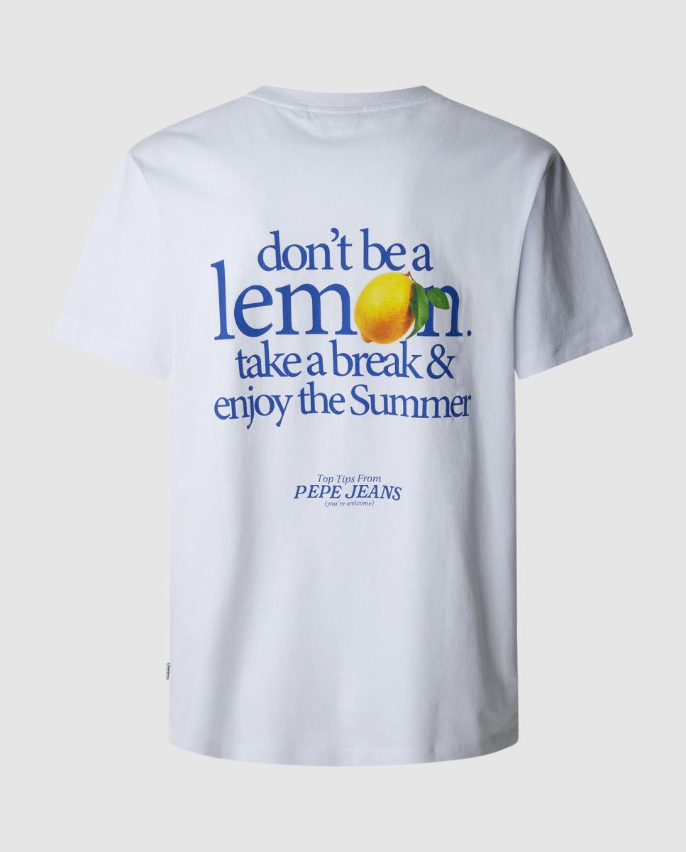 Imagen 0 de Camiseta de hombre de corte regular con estampado en la espalda.