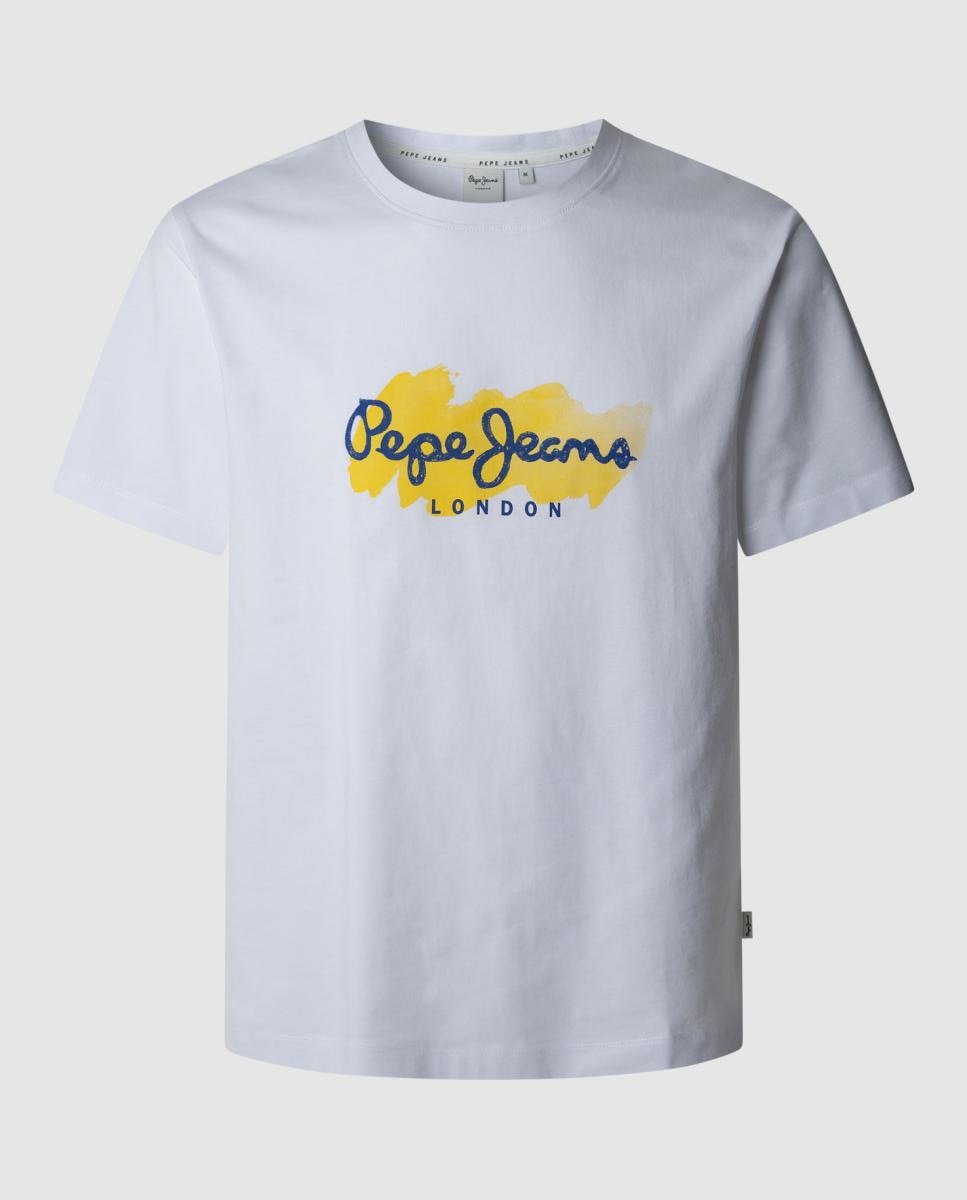 Imagen 0 de Camiseta de hombre manga corta logo detalle acuarela