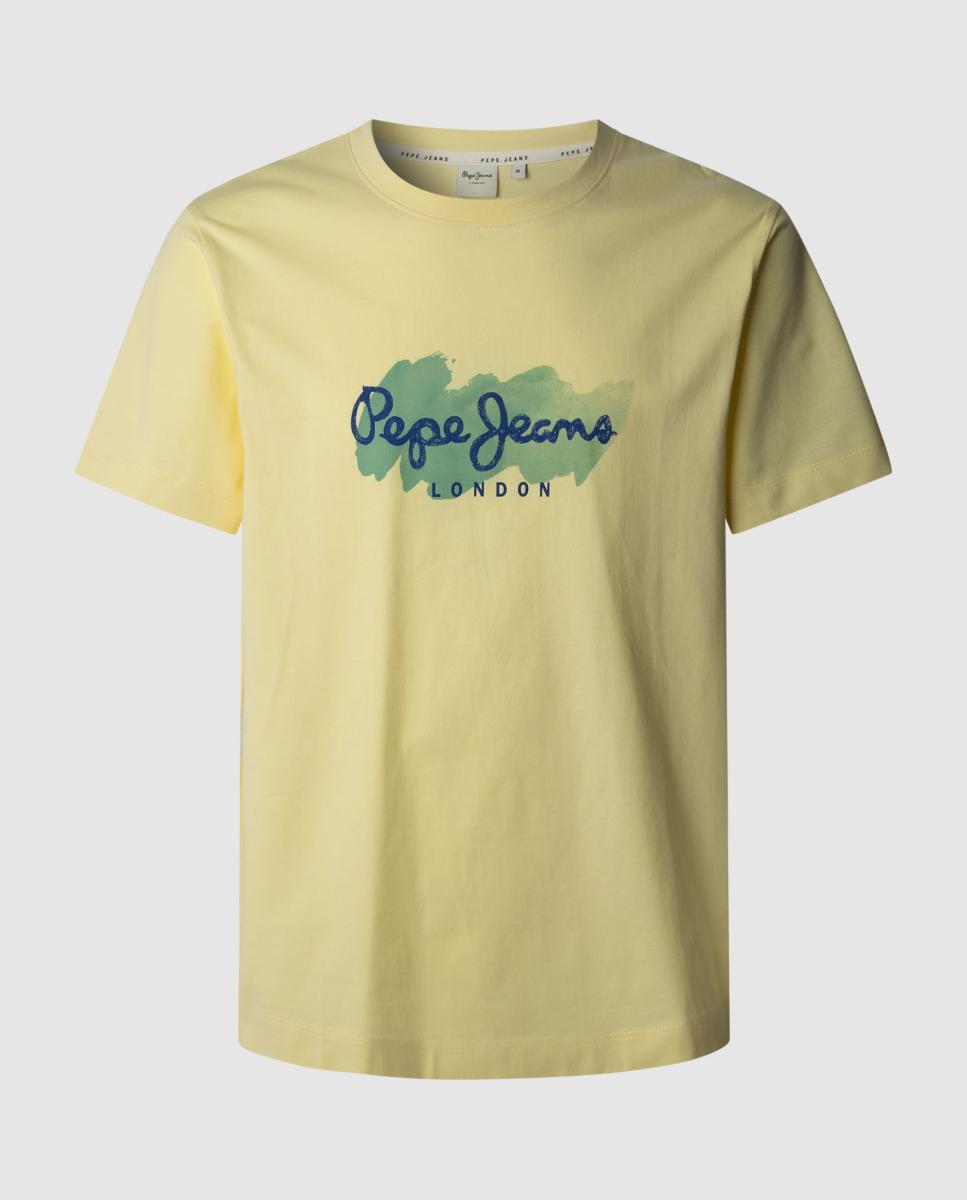 Imagen 0 de Camiseta de hombre manga corta logo detalle acuarela