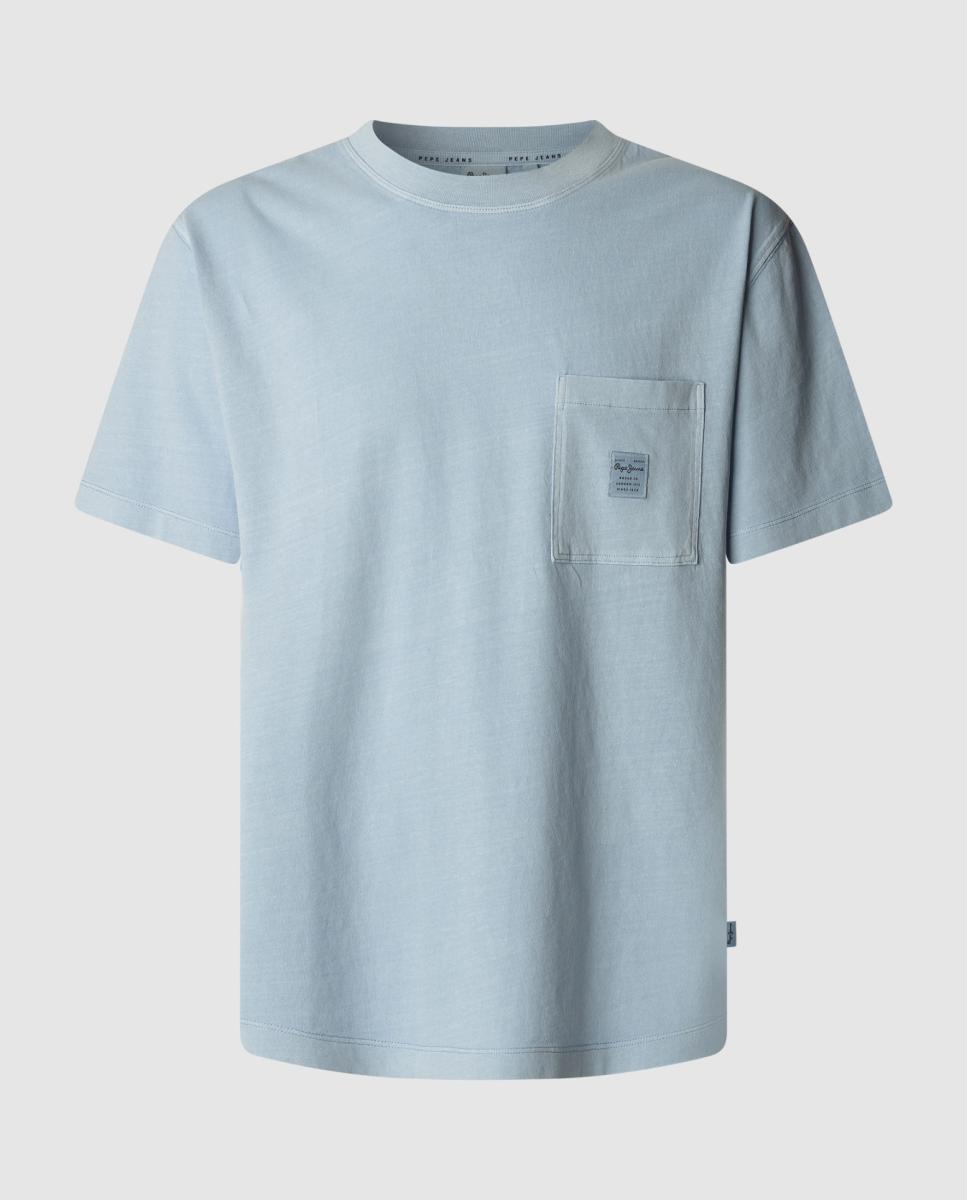Imagen 0 de Camiseta de hombre manga corta bolsillo de parche