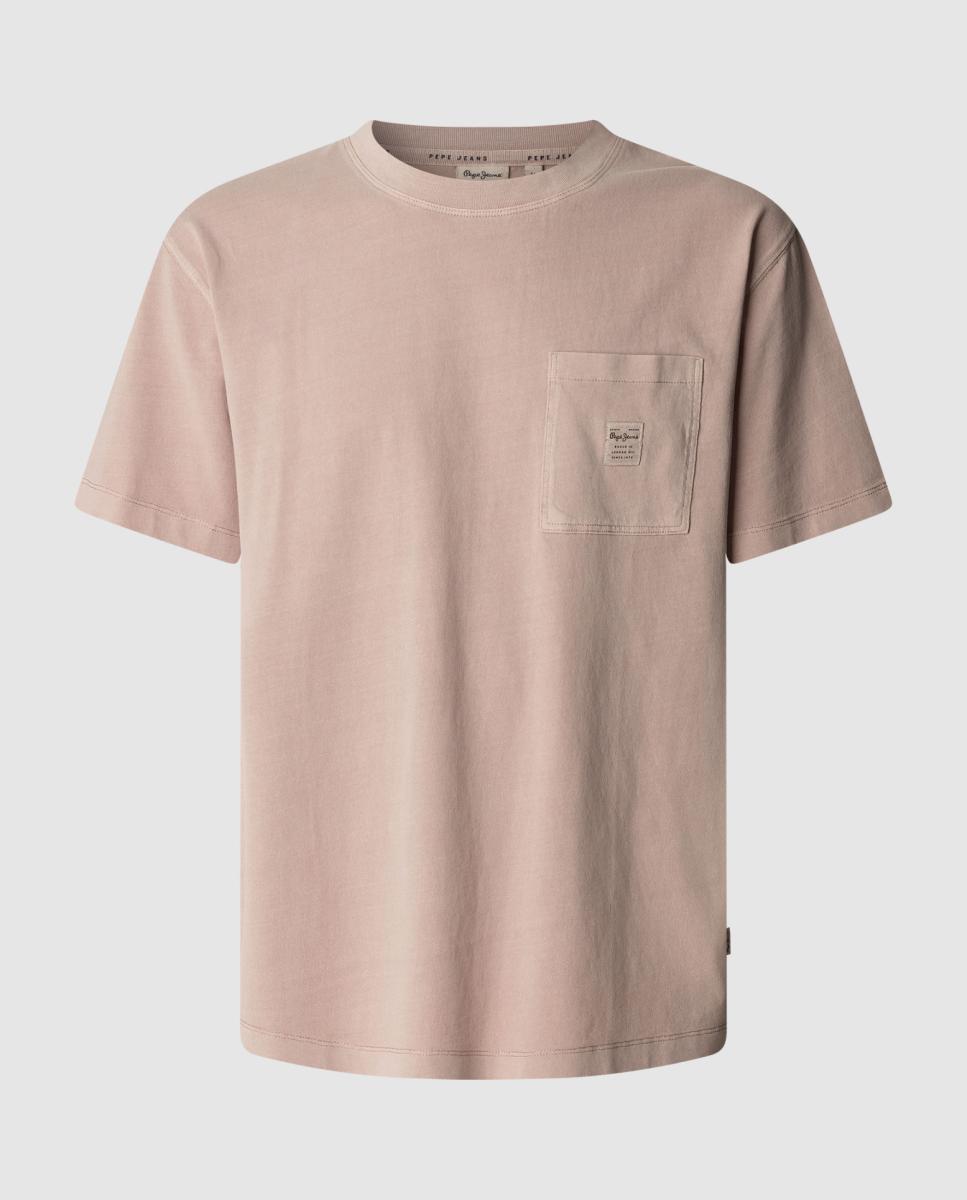 Imagen 0 de Camiseta de hombre manga corta bolsillo de parche