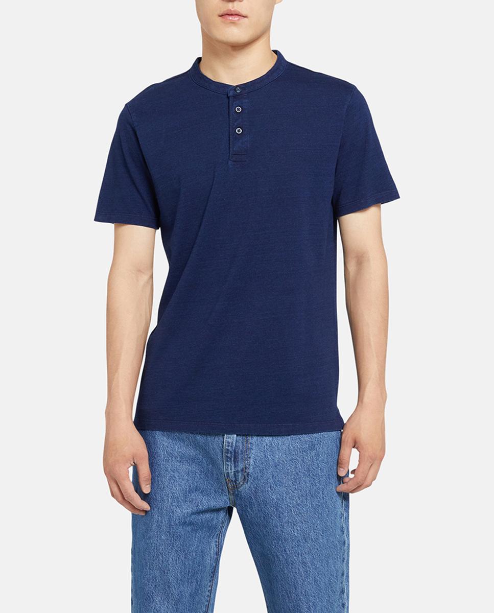 Imagen 0 de Camiseta de hombre de manga corta con cuello panadero