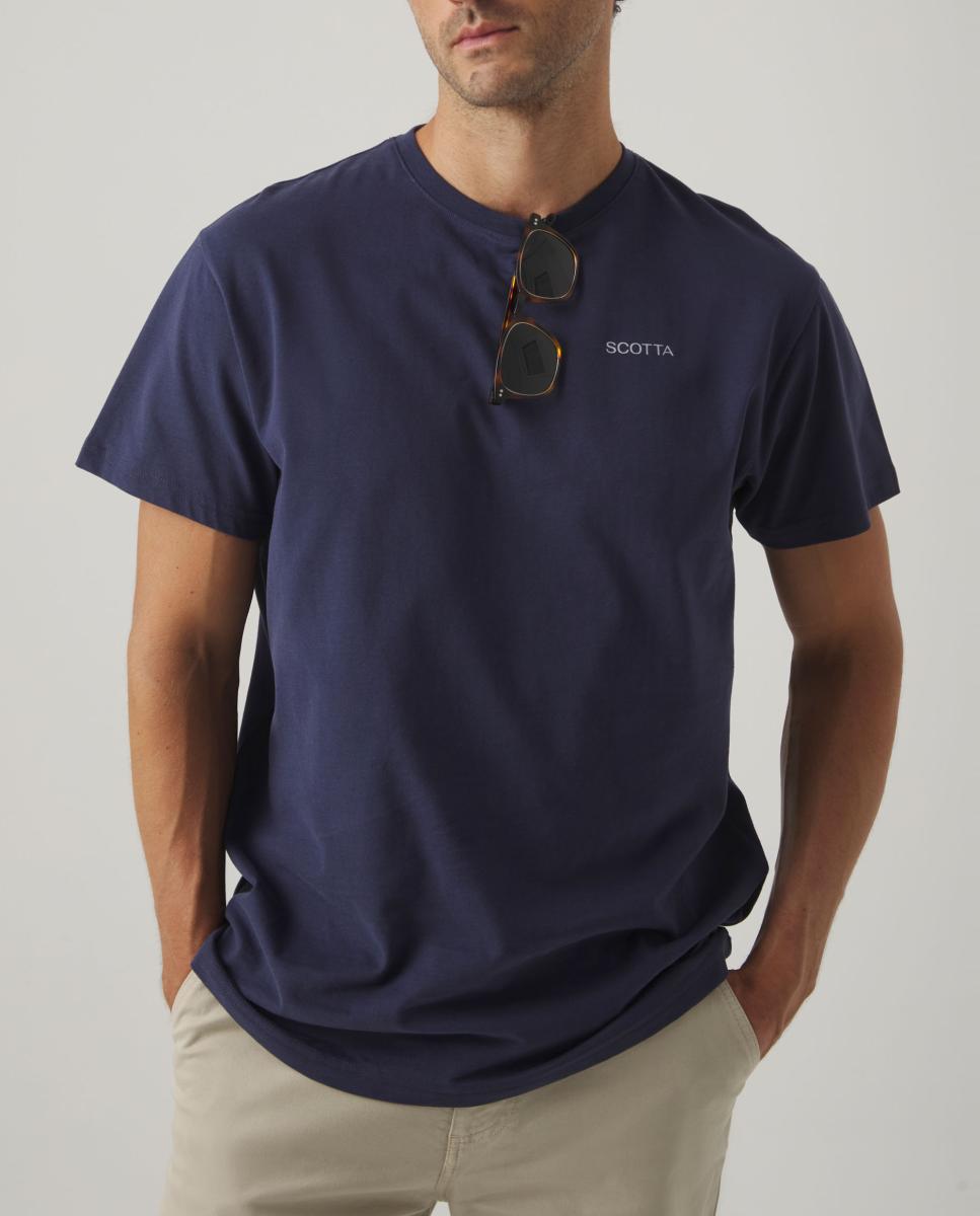 Imagen 0 de CAMISETA LOGO DESGASTADO AZUL