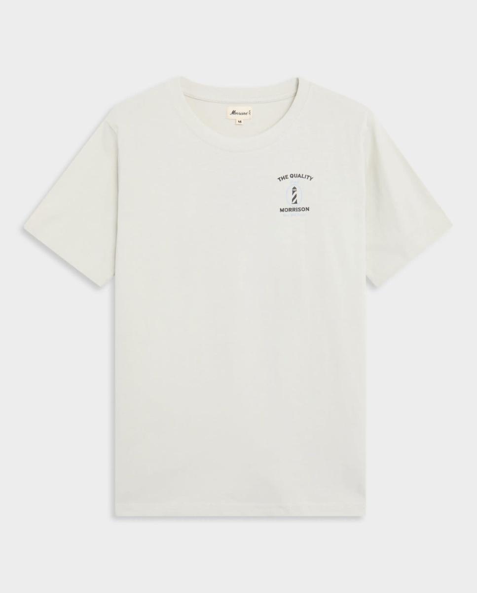 Imagen 0 de Camiseta de hombre de manga corta y doble estampación
