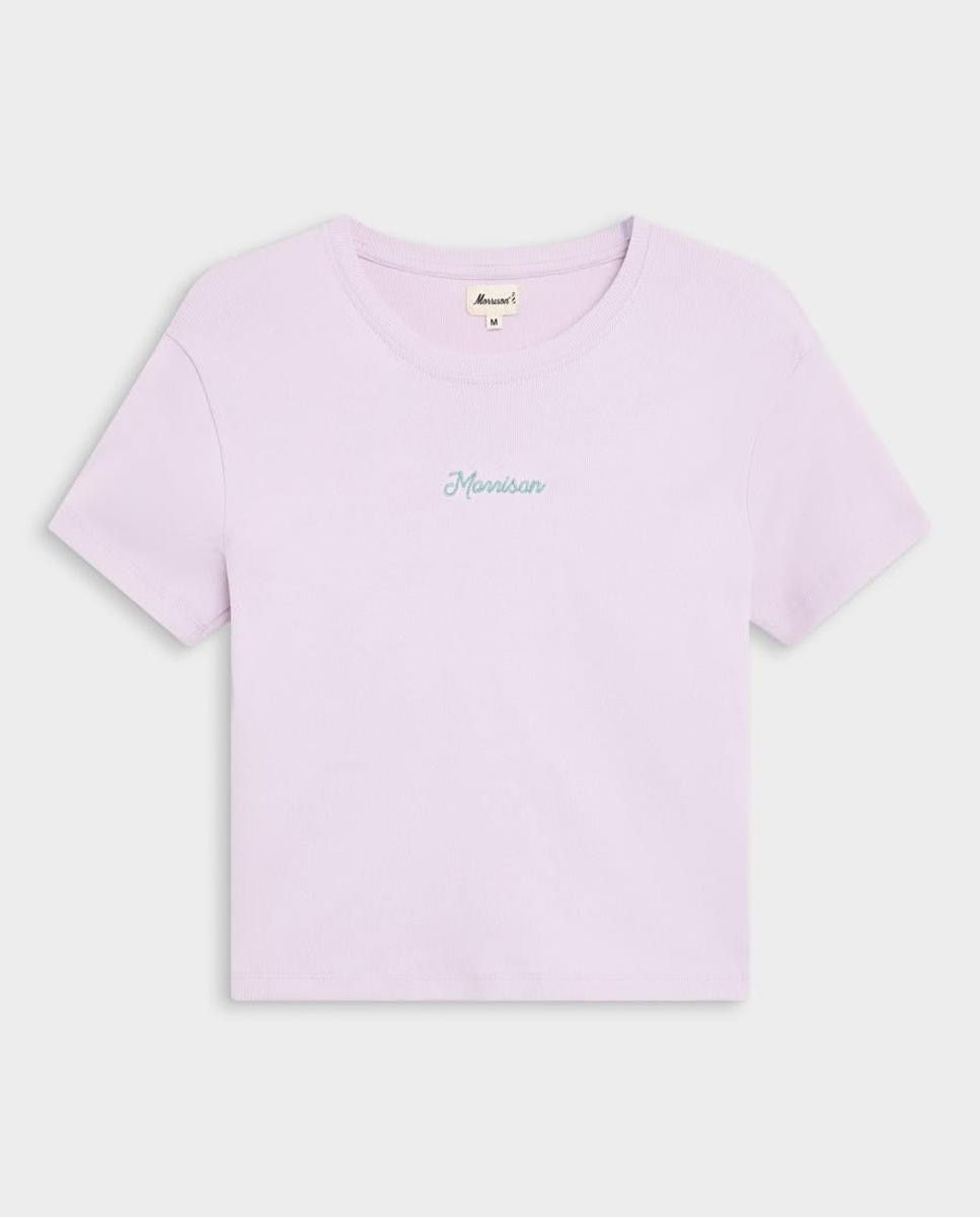 Imagen 0 de Camiseta de hombre de canalé y bordado frontal