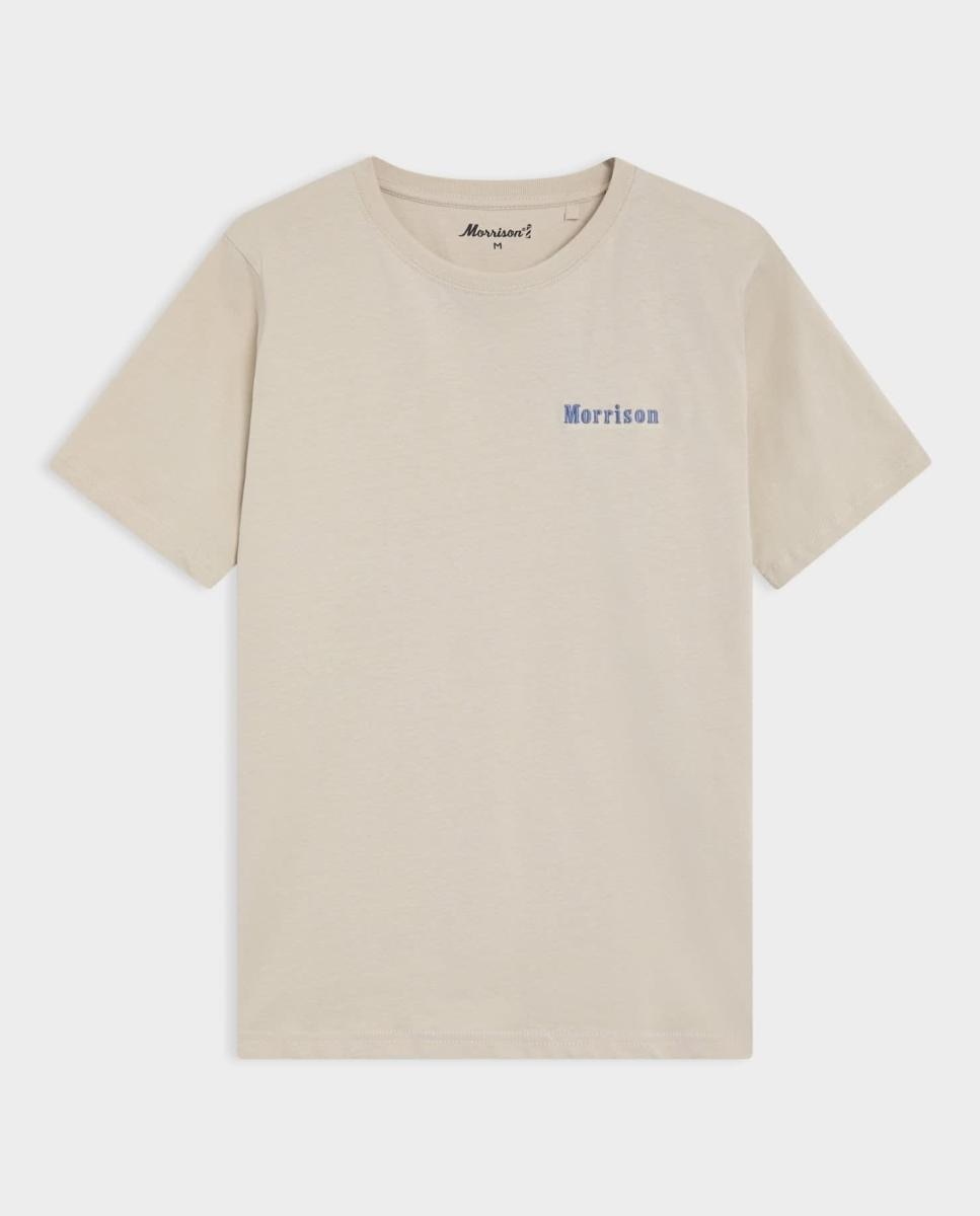 Imagen 0 de Camiseta de hombre de manga corta y bordado frontal