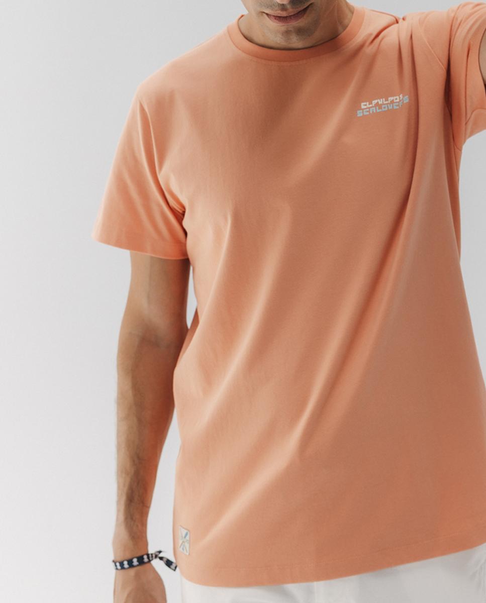 Imagen 0 de Camiseta de hombre de manga corta con estampado en la espalda