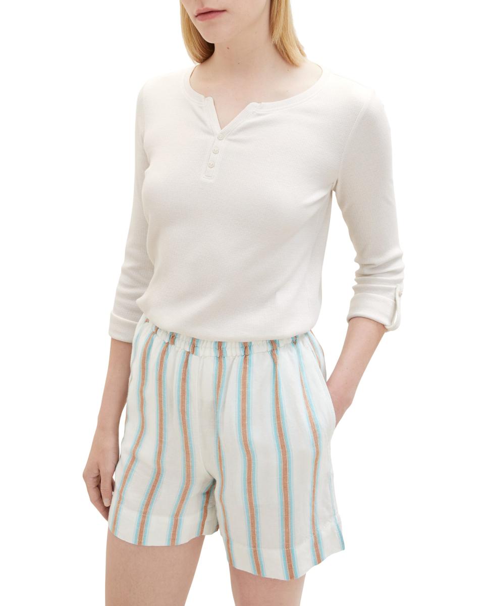 Imagen 0 de Camiseta de mujer de manga larga con botones