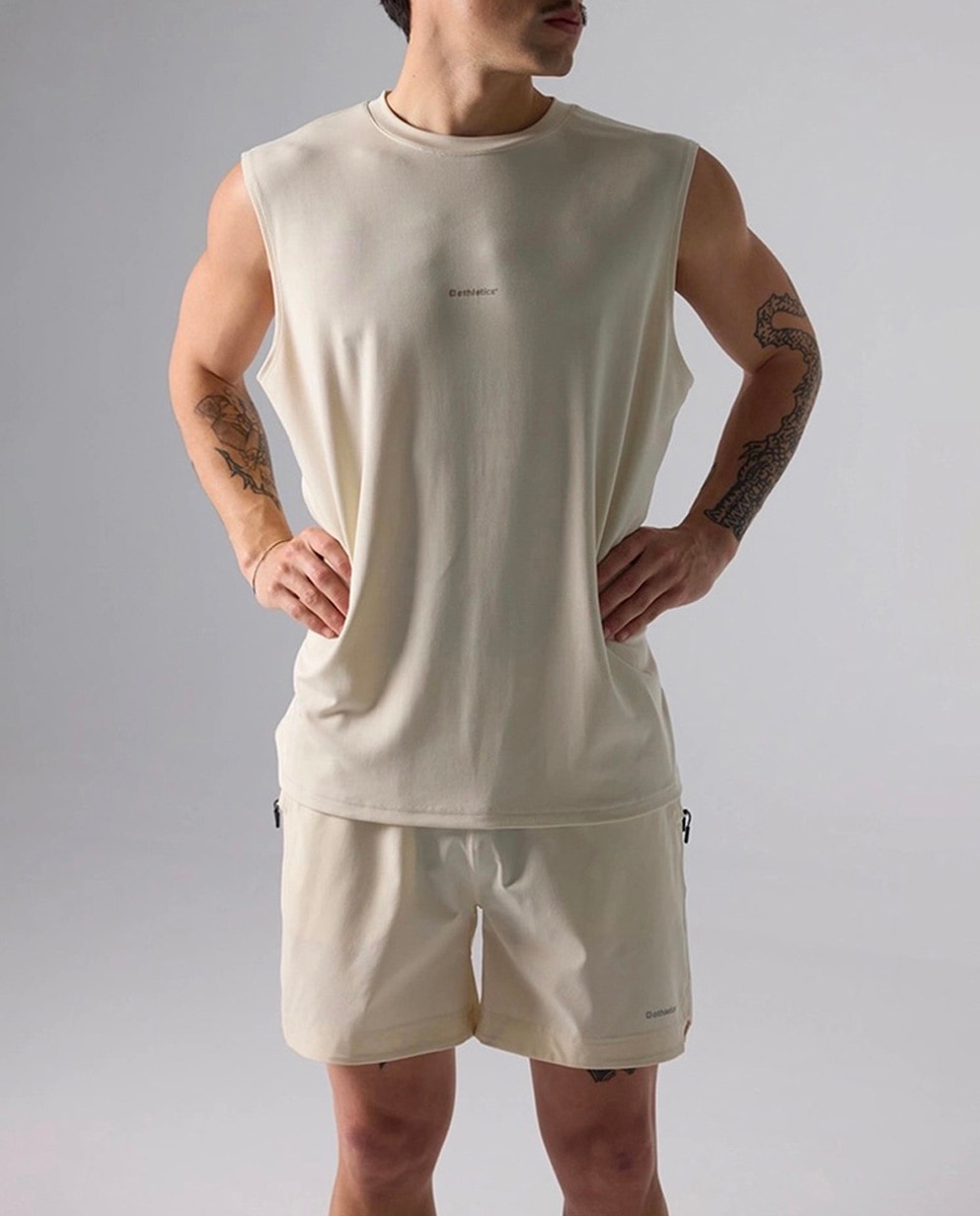 Imagen 0 de Camiseta deportiva de tirante ancho confeccionada con modal y elastano de hombre