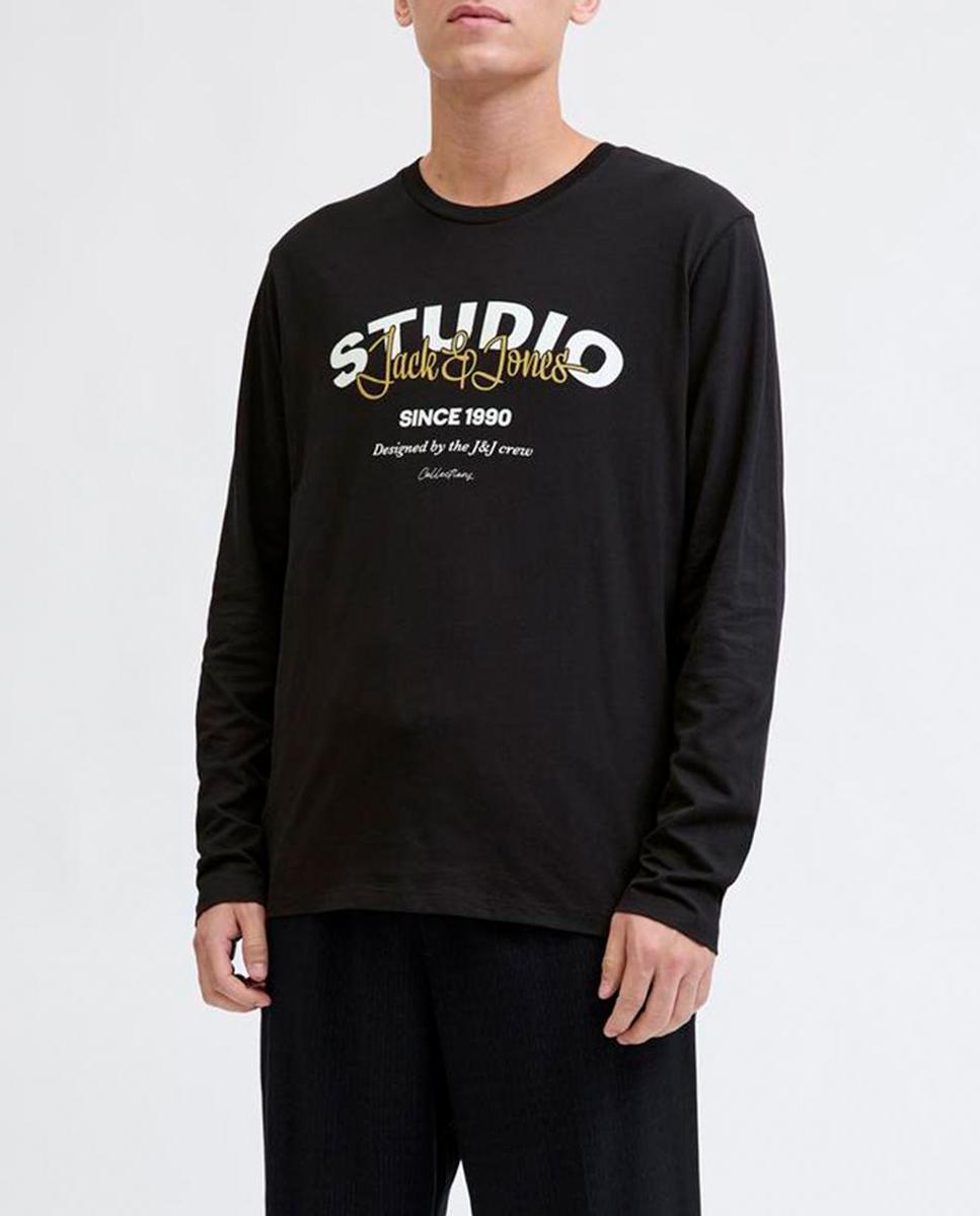 Imagen 0 de Camiseta de hombre manga larga con print frontal