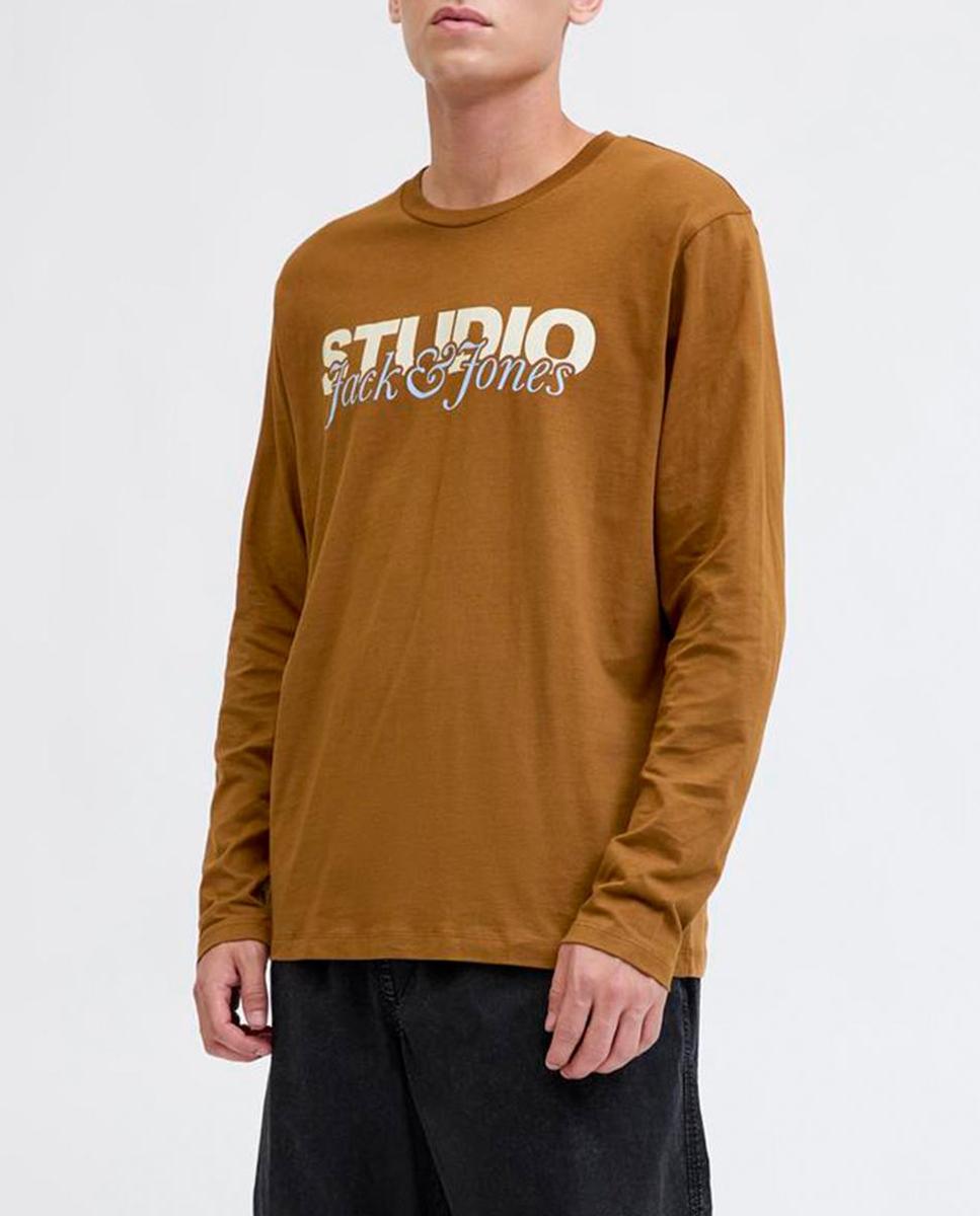 Imagen 0 de Camiseta de hombre manga larga con print frontal