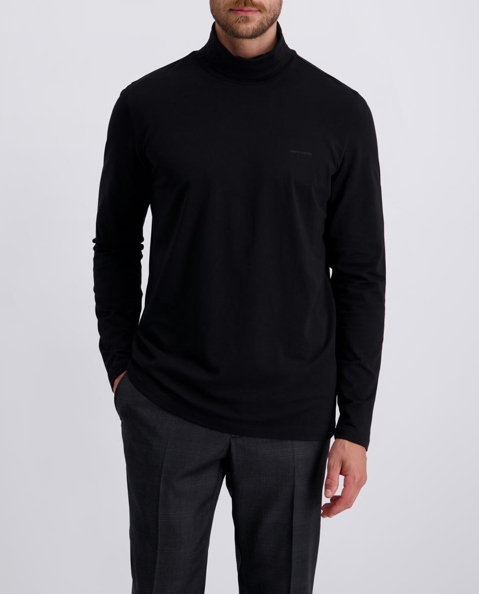Imagen 0 de Camiseta cuello vuelto de hombre M/L negro