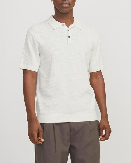 Imagen 0 de Polo de punto de mangas cortas de hombre y cierre con botones