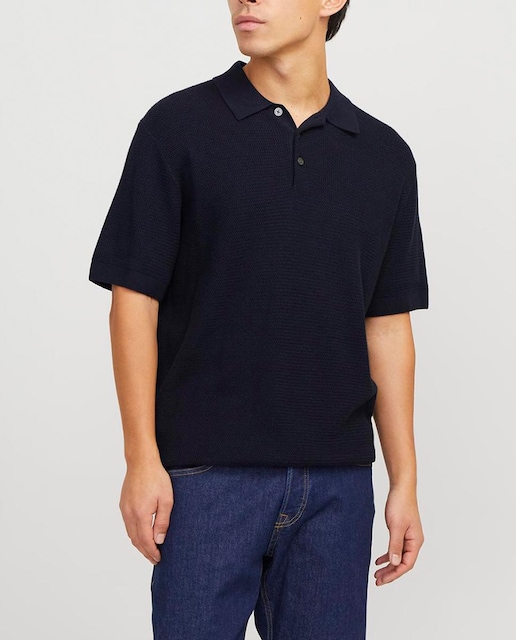 Imagen 0 de Polo de punto de mangas cortas de hombre y cierre con botones