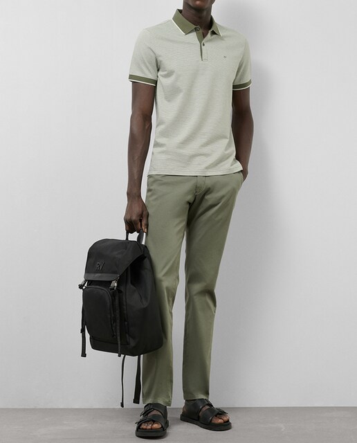 Imagen 0 de Polo de hombre manga corta jacquard geométrico