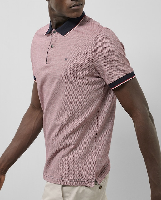 Imagen 0 de Polo de hombre manga corta jacquard geométrico