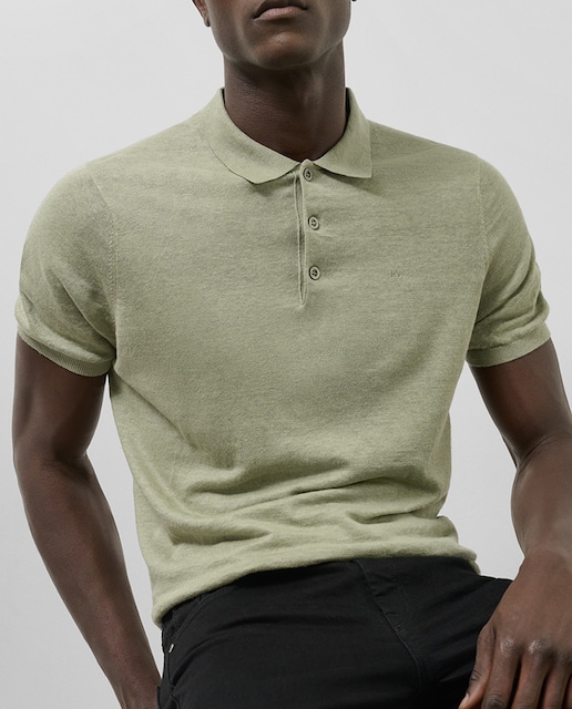 Imagen 0 de Polo de hombre tricotado lino manga corta
