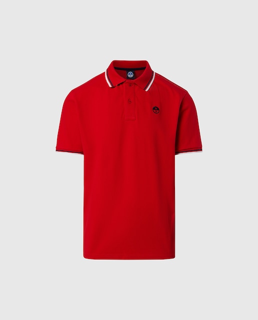 Imagen 0 de Polo de hombre en algodón orgánico manga corta