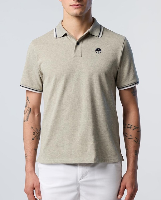 Imagen 0 de Polo de hombre en algodón orgánico manga corta