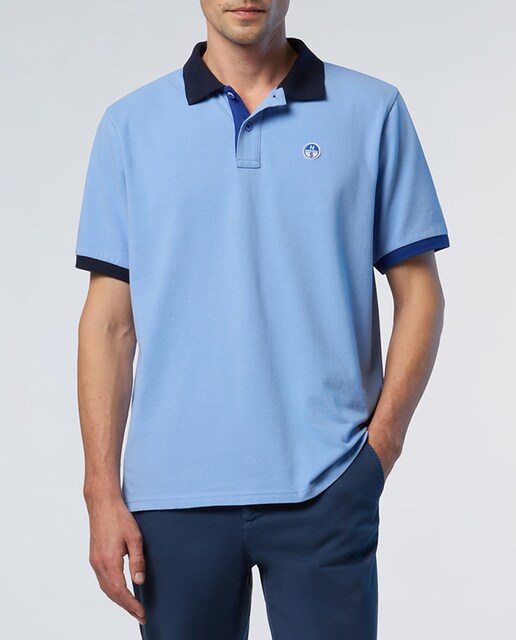 Imagen 0 de Polo de hombre en algodón orgánico manga corta