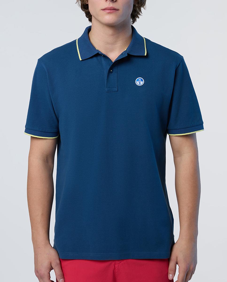 Imagen 0 de Polo de hombre en algodón orgánico manga corta
