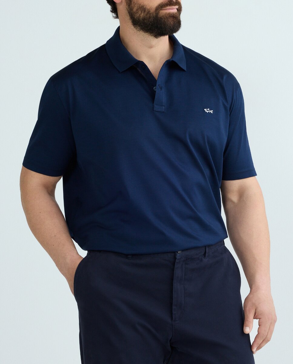 Imagen 0 de Polo de hombre de tallas grandes manga corta liso logo pecho