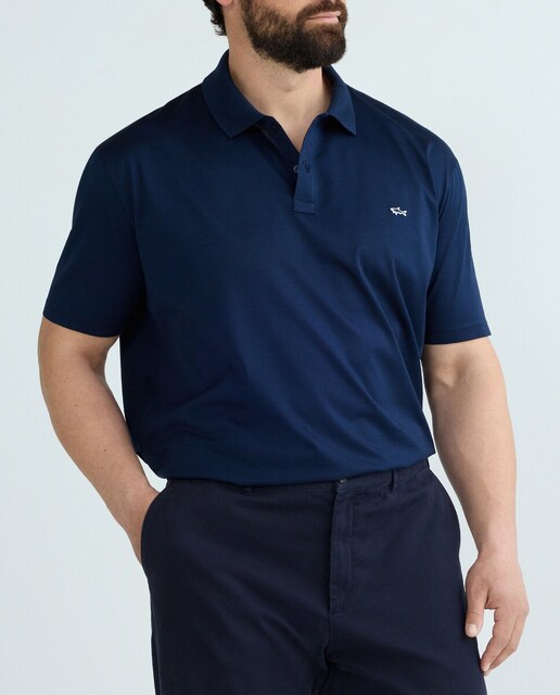 Imagen 0 de Polo de hombre de tallas grandes manga corta liso logo pecho