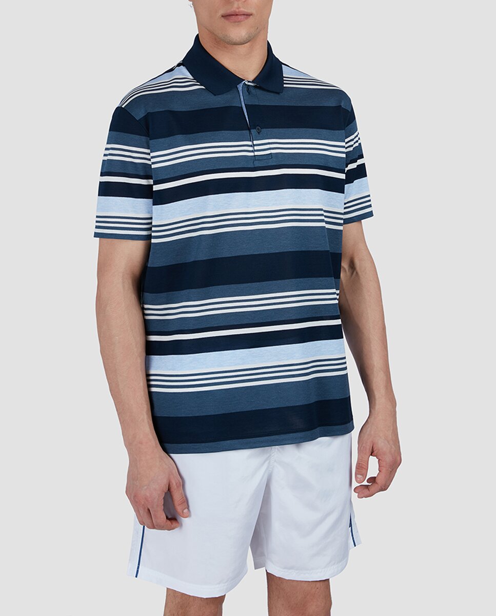 Imagen 0 de Polo de hombre manga corta rayas multicolor